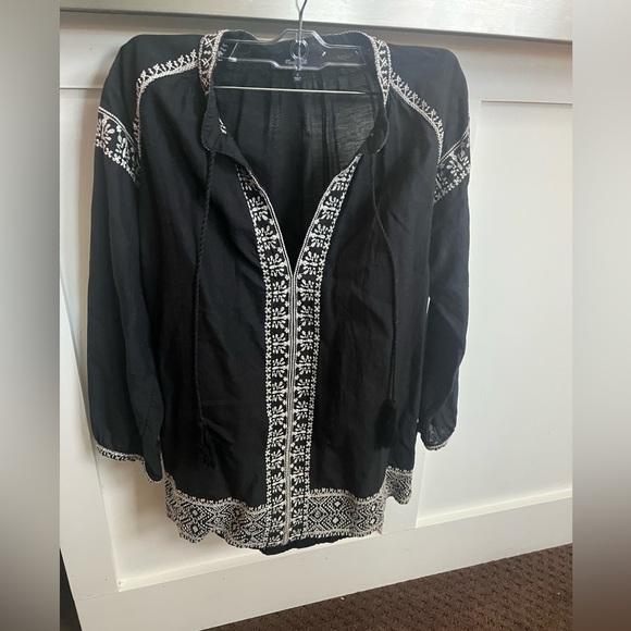 Madewell linen black size small shirt - Picture 1 of 3